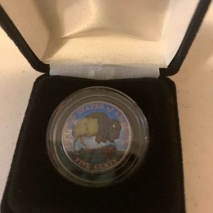Buffalo Nickel painted on both sides